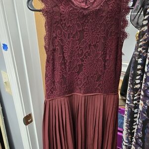 Ladie's Burgundy Dress